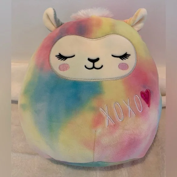 Cute Sleeping Rainbow Tie-Dye Squishmallow - 9” - Picture 1 of 3